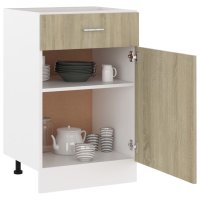 vidaXL Schubunterschrank Sonoma-Eiche 50x46x81,5 cm Holzwerkstoff