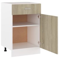 vidaXL Schubunterschrank Sonoma-Eiche 50x46x81,5 cm Holzwerkstoff