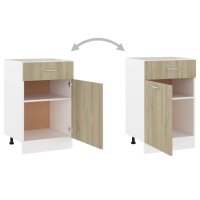 vidaXL Schubunterschrank Sonoma-Eiche 50x46x81,5 cm Holzwerkstoff