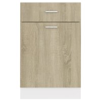 vidaXL Schubunterschrank Sonoma-Eiche 50x46x81,5 cm Holzwerkstoff
