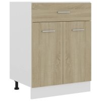 vidaXL Schubunterschrank Sonoma-Eiche 60x46x81,5 cm Holzwerkstoff