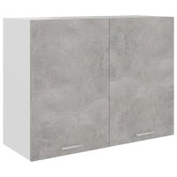 vidaXL Hängeschrank Betongrau 80x31x60 cm Holzwerkstoff