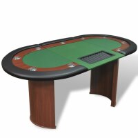 vidaXL Pokertisch für 10 Spieler mit Dealerbereich...