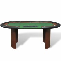 vidaXL Pokertisch für 10 Spieler mit Dealerbereich...