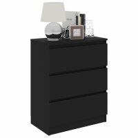 vidaXL Sideboard Schwarz 60x35x76 cm Holzwerkstoff