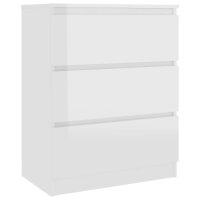 vidaXL Sideboard Hochglanz-Weiß 60x35x76 cm...