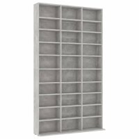 vidaXL CD-Schrank Betongrau 102x16x177,5 cm Holzwerkstoff