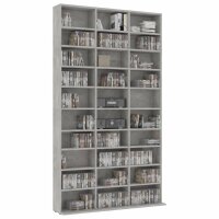 vidaXL CD-Schrank Betongrau 102x16x177,5 cm Holzwerkstoff