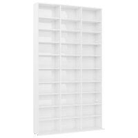 vidaXL CD-Schrank Hochglanz-Wei&szlig; 102x16x177,5 cm Holzwerkstoff