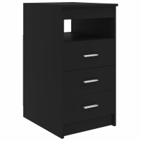 vidaXL Sideboard mit Schubladen Schwarz 40x50x76 cm Holzwerkstoff