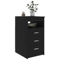 vidaXL Sideboard mit Schubladen Schwarz 40x50x76 cm Holzwerkstoff