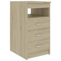 vidaXL Sideboard mit Schubladen Sonoma-Eiche 40x50x76 cm...