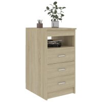 vidaXL Sideboard mit Schubladen Sonoma-Eiche 40x50x76 cm Holzwerkstoff