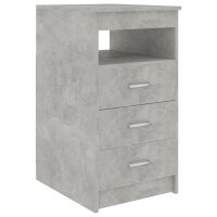 vidaXL Sideboard mit Schubladen Betongrau 40x50x76 cm...