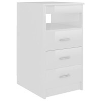 vidaXL Sideboard Schubladen Hochglanz-Weiß 40x50x76...