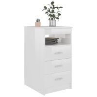 vidaXL Sideboard Schubladen Hochglanz-Wei&szlig; 40x50x76 cm Holzwerkstoff