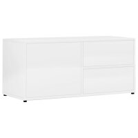 vidaXL TV-Schrank Hochglanz-Wei&szlig; 80x34x36 cm Holzwerkstoff