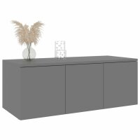 vidaXL TV-Schrank Grau 80x34x30 cm Holzwerkstoff