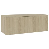 vidaXL TV-Schrank Sonoma-Eiche 80x34x30 cm Holzwerkstoff