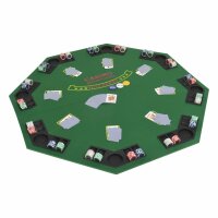 vidaXL 8-Spieler Poker Tischauflage Faltbar 4-fach...