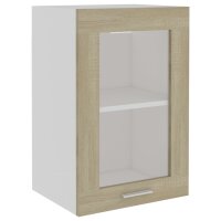 vidaXL Hängeglasschrank Sonoma-Eiche 40x31x60 cm Holzwerkstoff