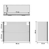 vidaXL H&auml;ngeglasschrank Schwarz 80x31x60 cm Holzwerkstoff