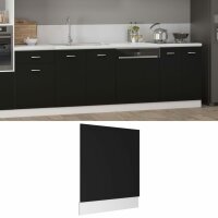 vidaXL Geschirrspülerblende Schwarz 59,5x3x67 cm...