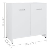 vidaXL Badezimmerschrank Wei&szlig; 60x33x61 cm Holzwerkstoff