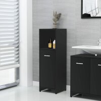 vidaXL Badezimmerschrank Schwarz 30x30x95 cm Holzwerkstoff