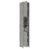 vidaXL Badezimmerschrank Betongrau 30x30x183,5 cm Holzwerkstoff