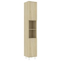 vidaXL Badezimmerschrank Sonoma-Eiche 30x30x179 cm...