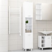 vidaXL Badezimmerschrank Hochglanz-Weiß 30x30x179...