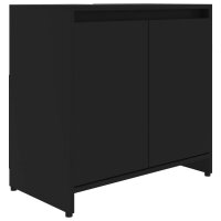 vidaXL Badezimmerschrank Schwarz 60x33x61 cm Holzwerkstoff