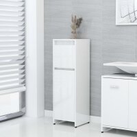 vidaXL Badezimmerschrank Hochglanz-Weiß 30x30x95 cm...