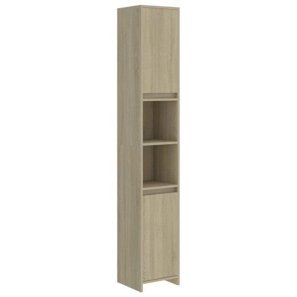 vidaXL Badezimmerschrank Sonoma-Eiche 30x30x183,5 cm Holzwerkstoff