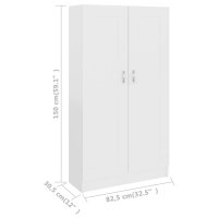 vidaXL B&uuml;cherschrank Wei&szlig; 82,5x30,5x150 cm Holzwerkstoff