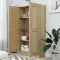 vidaXL B&uuml;cherregal Sonoma-Eiche 82,5x30,5x150 cm Holzwerkstoff