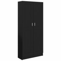 vidaXL B&uuml;cherschrank Schwarz 82,5x30,5x185,5 cm Holzwerkstoff