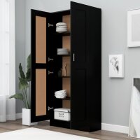 vidaXL B&uuml;cherschrank Schwarz 82,5x30,5x185,5 cm Holzwerkstoff