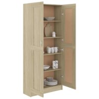 vidaXL B&uuml;cherschrank Sonoma-Eiche 82,5x30,5x185,5 cm Holzwerkstoff