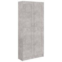 vidaXL B&uuml;cherschrank Betongrau 82,5x30,5x185,5 cm Holzwerkstoff