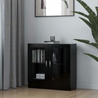 vidaXL Vitrinenschrank Schwarz 82,5x30,5x80 cm Holzwerkstoff