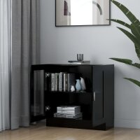 vidaXL Vitrinenschrank Schwarz 82,5x30,5x80 cm Holzwerkstoff