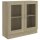 vidaXL Vitrinenschrank Sonoma-Eiche 82,5x30,5x80 cm Holzwerkstoff