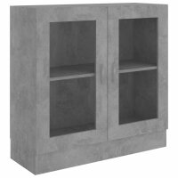 vidaXL Vitrinenschrank Betongrau 82,5x30,5x80 cm Holzwerkstoff