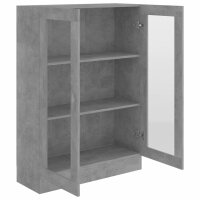 vidaXL Vitrinenschrank Betongrau 82,5x30,5x115 cm Holzwerkstoff