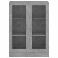 vidaXL Vitrinenschrank Betongrau 82,5x30,5x115 cm Holzwerkstoff