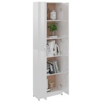 vidaXL Garderobenschrank Hochglanz-Weiß 55x25x189 cm Holzwerkstoff