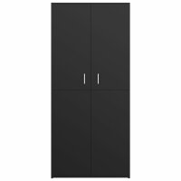 vidaXL Schuhschrank Schwarz 80&times;39&times;178 cm Holzwerkstoff