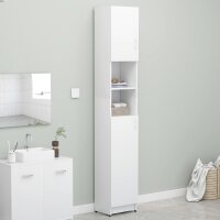 vidaXL Badezimmerschrank Wei&szlig; 32&times;25,5&times;190 cm Holzwerkstoff